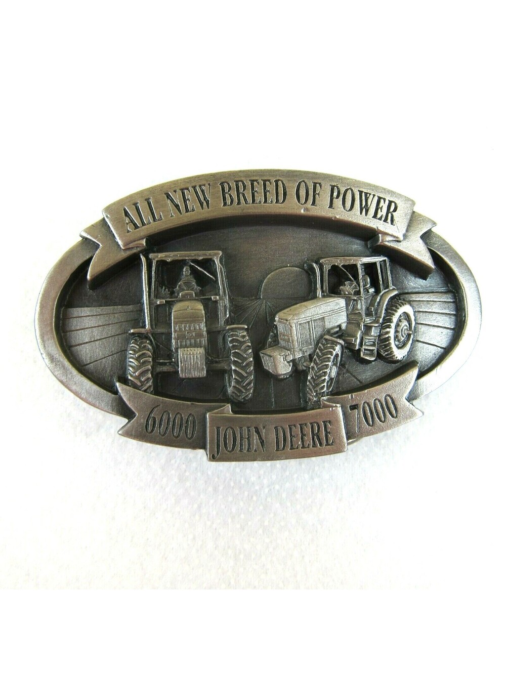 Vintage 1992 John Deere 6000 7000 Tractors Belt Buckle Metal New Breed Of Power